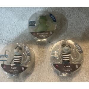 Lot 3 -2 Piggy Rash action Figures And One Piggy Series 3 Frostiggy- Dark